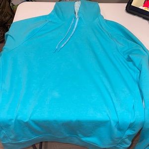 City Sweat Pullover Hoodie French Terry, Electric Turquoise